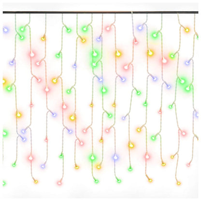 328915 vidaXL LED Curtain Icicle Lights 10m 400 LED Colourful 8 Function
