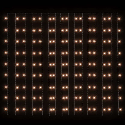 vidaXL LED Curtain Fairy Lights 3x3m 300 LED Warm White 8 Function
