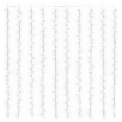 328928 vidaXL LED Curtain Fairy Lights 3x3m 300 LED Cold White 8 Function
