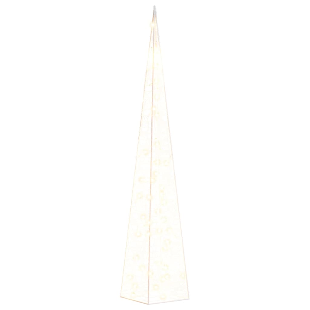 vidaXL Acrylic Decorative LED Light Cone Warm White 90 cm