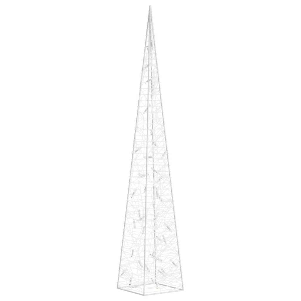 vidaXL Acrylic Decorative LED Light Cone Warm White 90 cm
