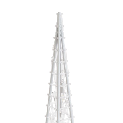 vidaXL Acrylic Decorative LED Light Cone Warm White 90 cm