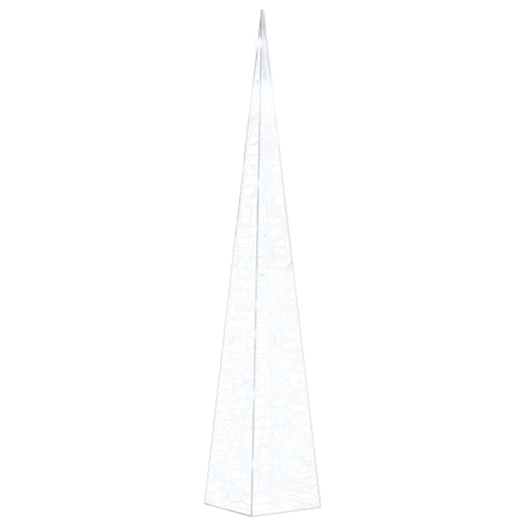 vidaXL Acrylic Decorative LED Light Cone Cold White 90 cm