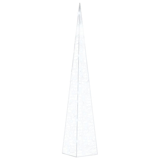 vidaXL Acrylic Decorative LED Light Cone Cold White 90 cm
