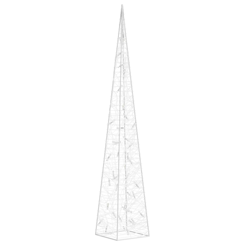 vidaXL Acrylic Decorative LED Light Cone Cold White 90 cm