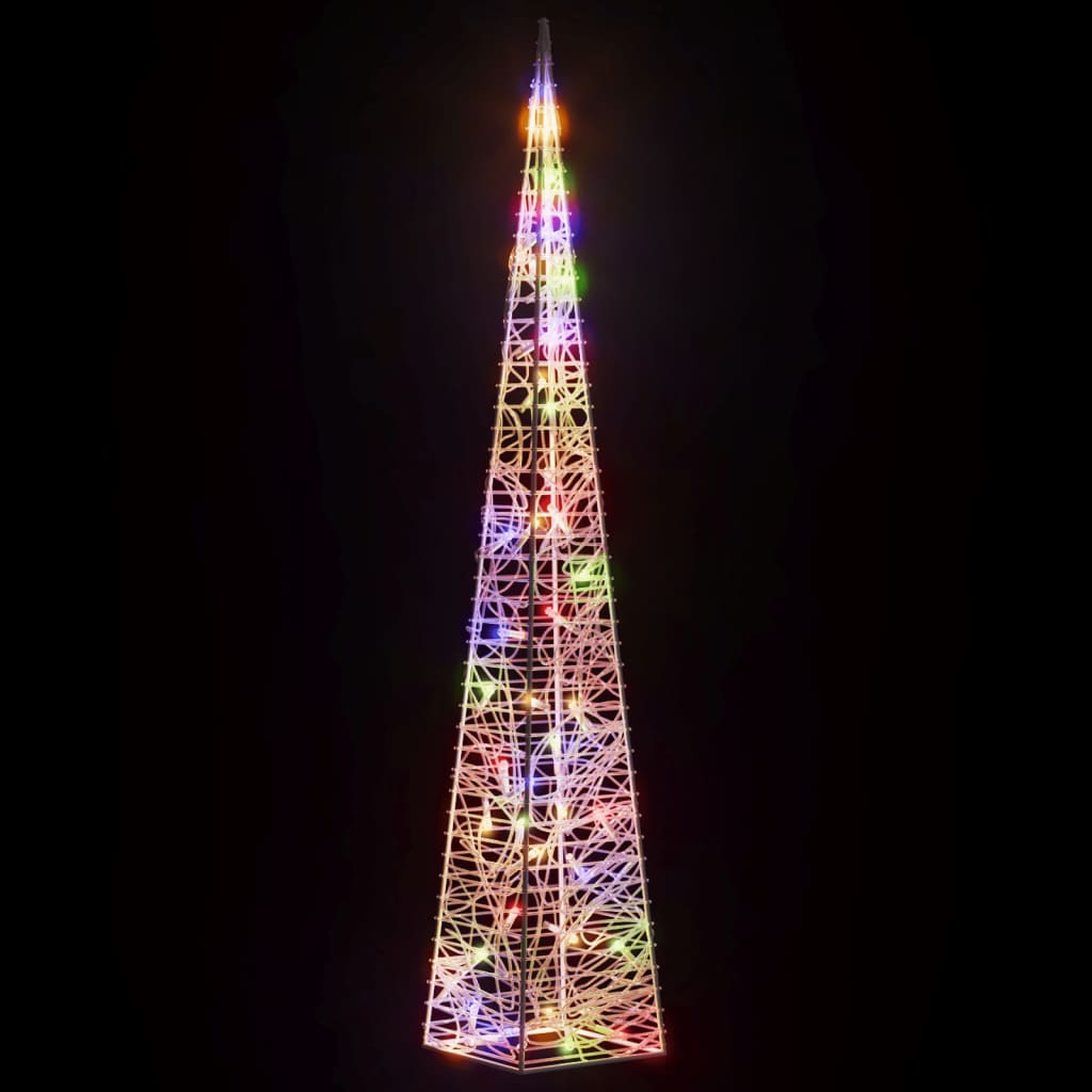 vidaXL Acrylic Decorative LED Light Cone Multicolour 90 cm