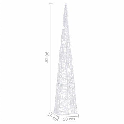 vidaXL Acrylic Decorative LED Light Cone Multicolour 90 cm