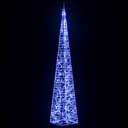 vidaXL Acrylic Decorative LED Light Cone Blue 120 cm