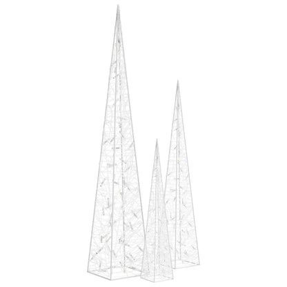 vidaXL Acrylic Decorative LED Light Cone Set Blue 60/90/120cm