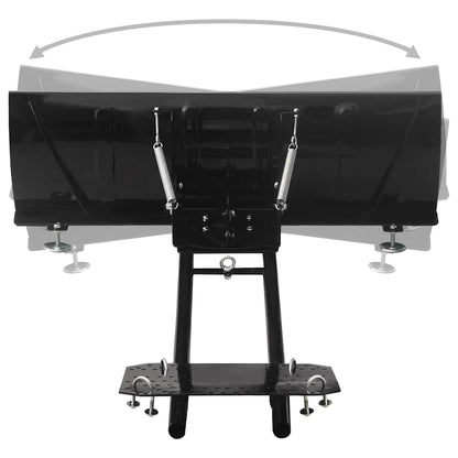 151007 vidaXL Snow Plough for ATV 115x38 cm Black