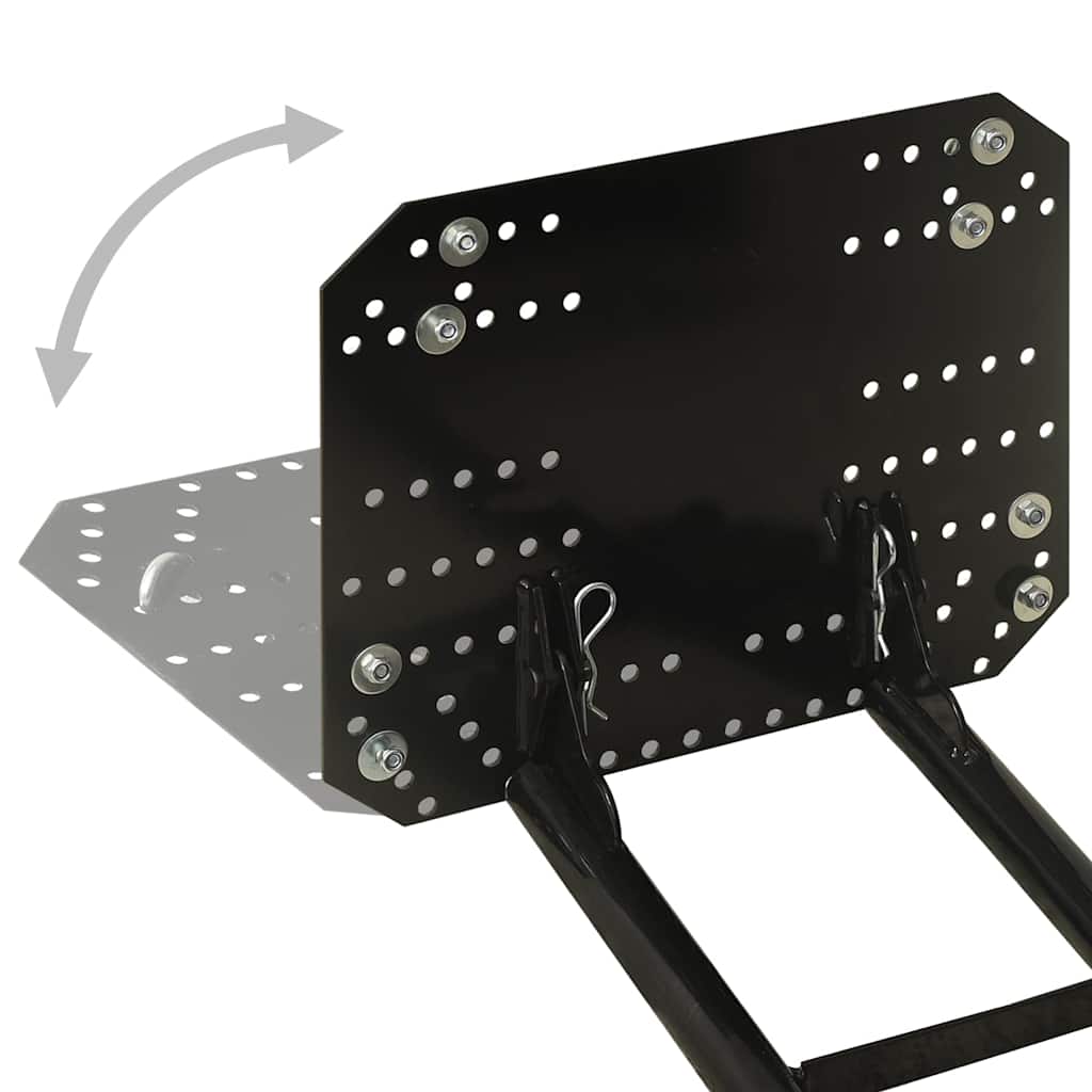 151007 vidaXL Snow Plough for ATV 115x38 cm Black