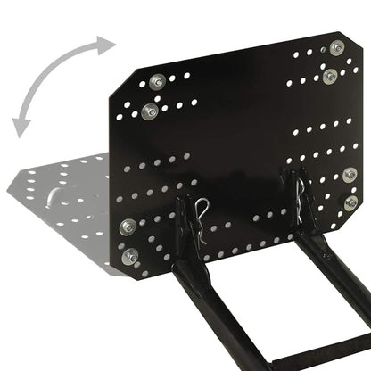 151007 vidaXL Snow Plough for ATV 115x38 cm Black