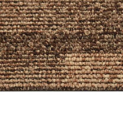 vidaXL Floor Carpet 20 pcs Brown 50 x 50 cm PP