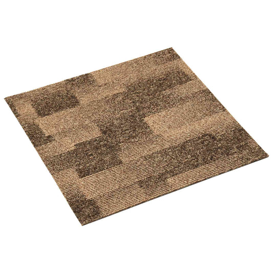 vidaXL Floor Carpet 20 pcs Brown 50 x 50 cm PP Low Pile