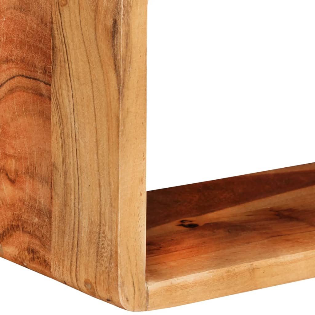 vidaXL Wall Cube Shelf | Natural acacia wood | Solid acacia wood
