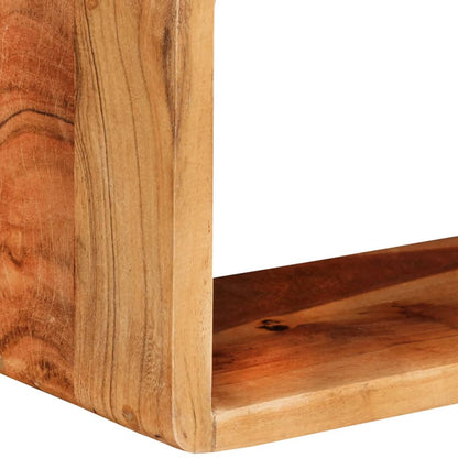 vidaXL Wall Cube Shelf | Natural acacia wood | Solid acacia wood