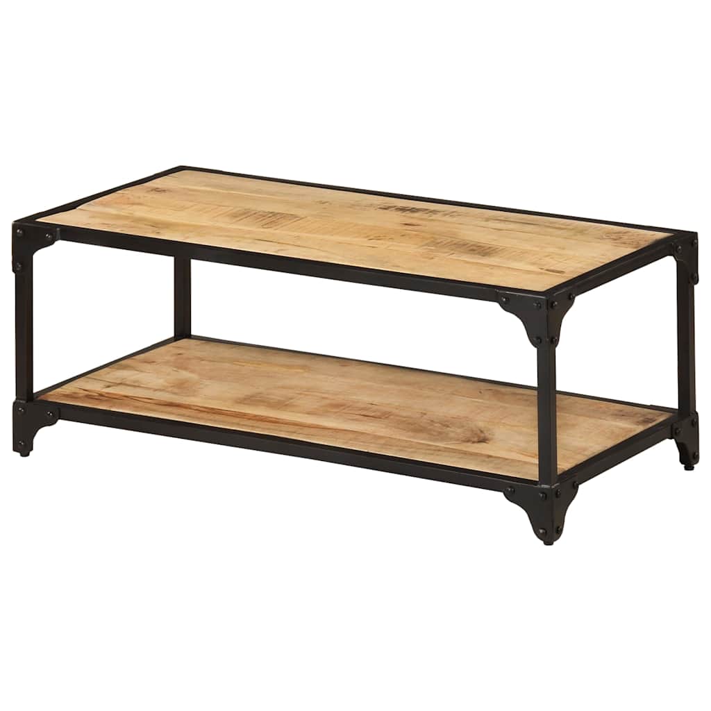 328265 vidaXL Coffee Table 90x45x35 cm Solid Rough Mango Wood