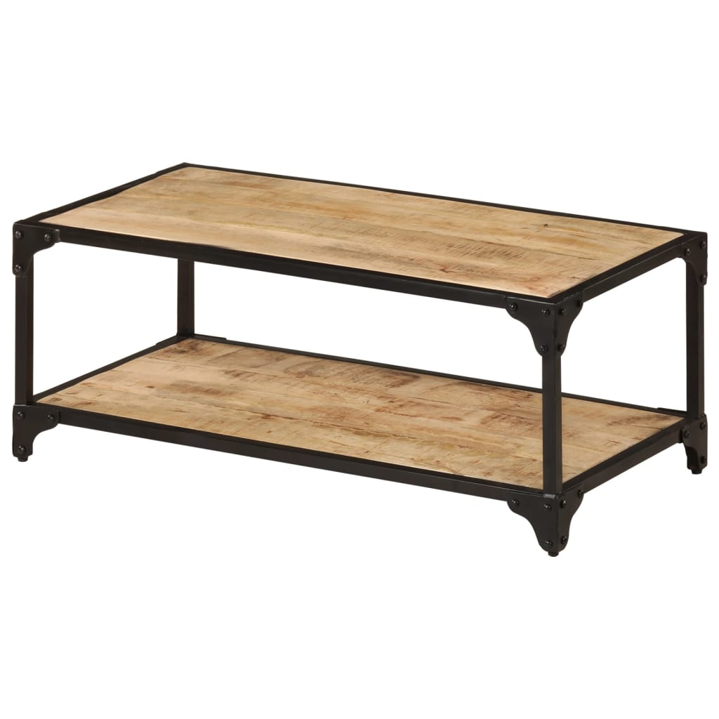 vidaXL Coffee Table 90x45x35 cm Solid Rough Mango Wood