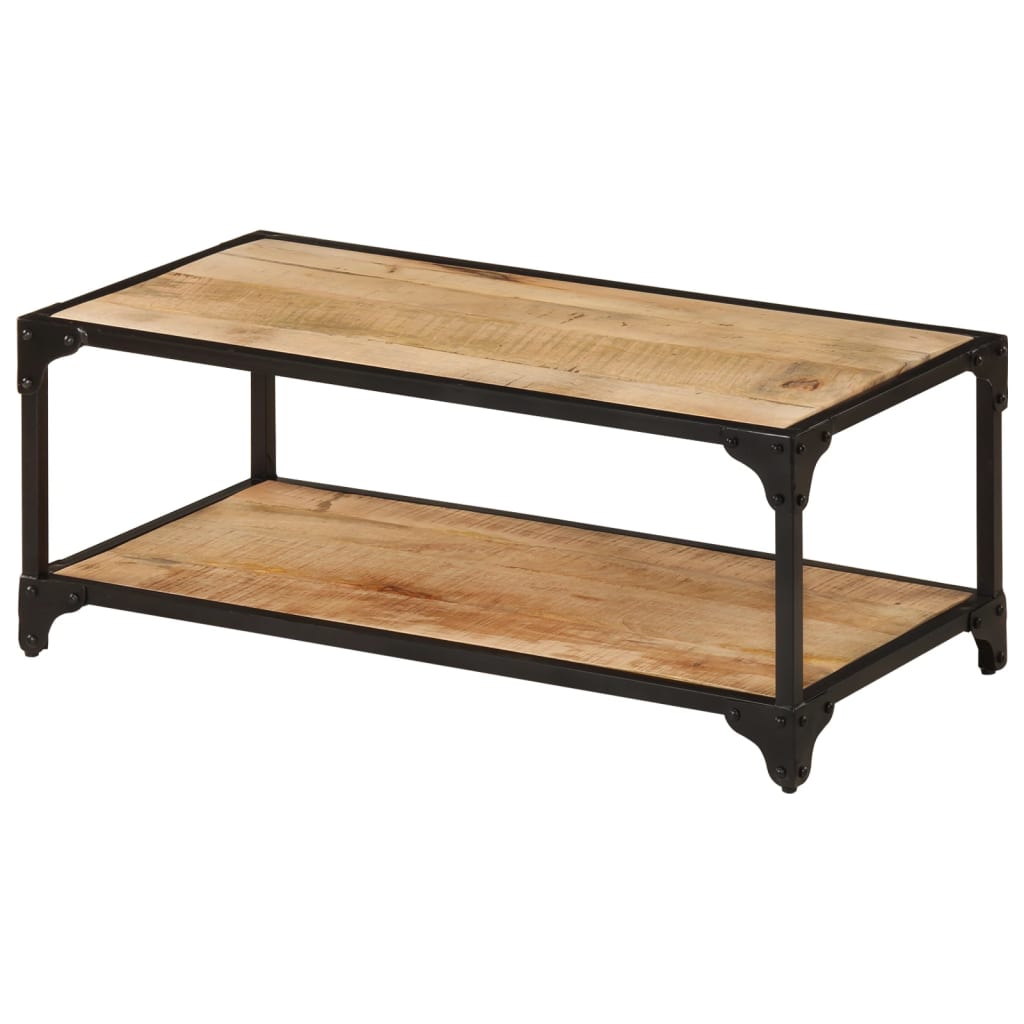vidaXL Coffee Table 90x45x35 cm Solid Rough Mango Wood