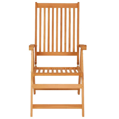 vidaXL Reclining Folding Chairs 8 pcs Solid Teak Wood