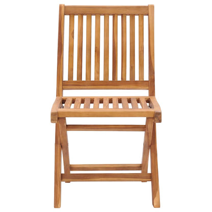 vidaXL Folding Chairs 4 pcs Solid Teak Wood