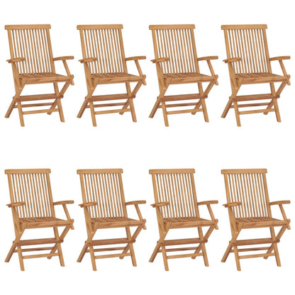 vidaXL Garden Chairs 8 pcs Solid Teak Wood