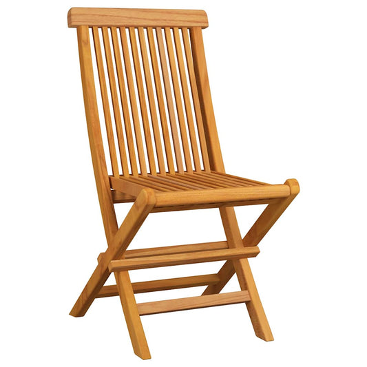 vidaXL Folding Chairs 8 pcs Solid Teak Wood