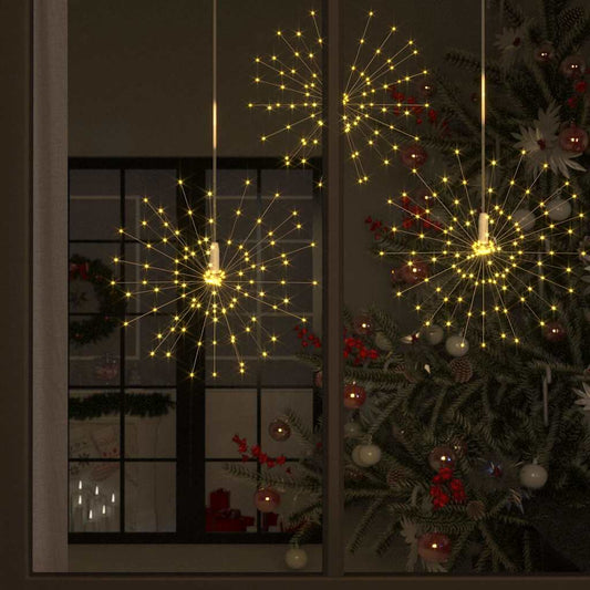 328596 vidaXL Outdoor Christmas Firecrack Light Warm White 20cm 140 LEDs