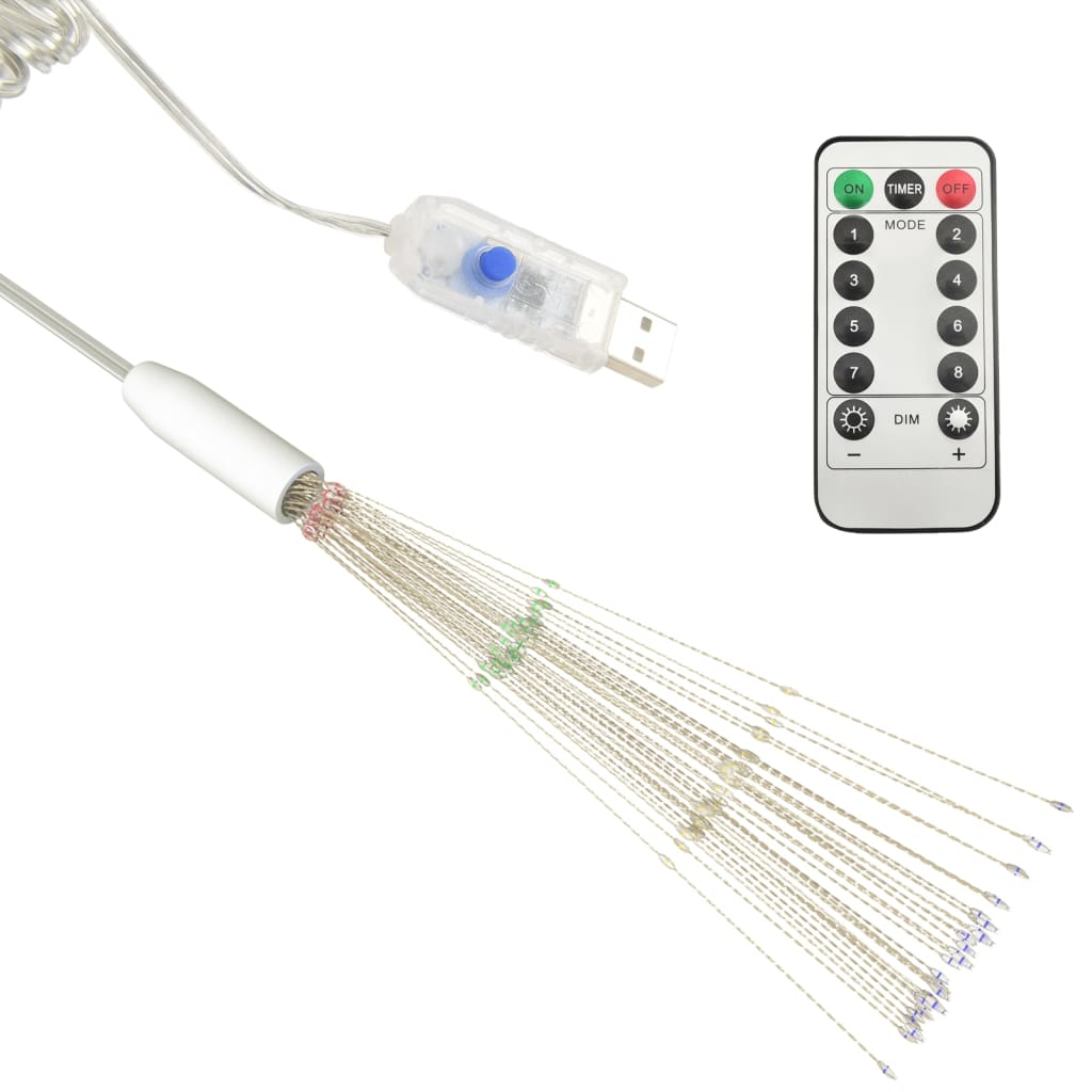 vidaXL Outdoor Christmas Firecrack Light Multicolour 20cm 140 LEDs