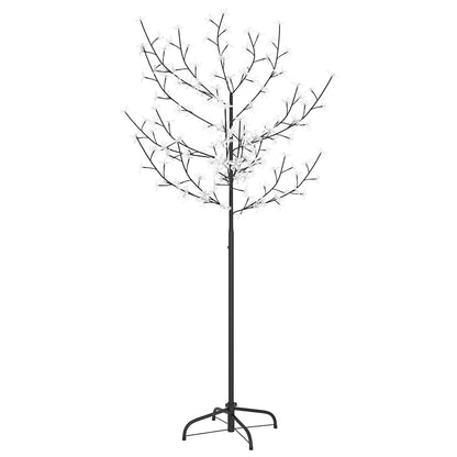 vidaXL Christmas Tree 120 LEDs Cold White Light Cherry Blossom 150 cm