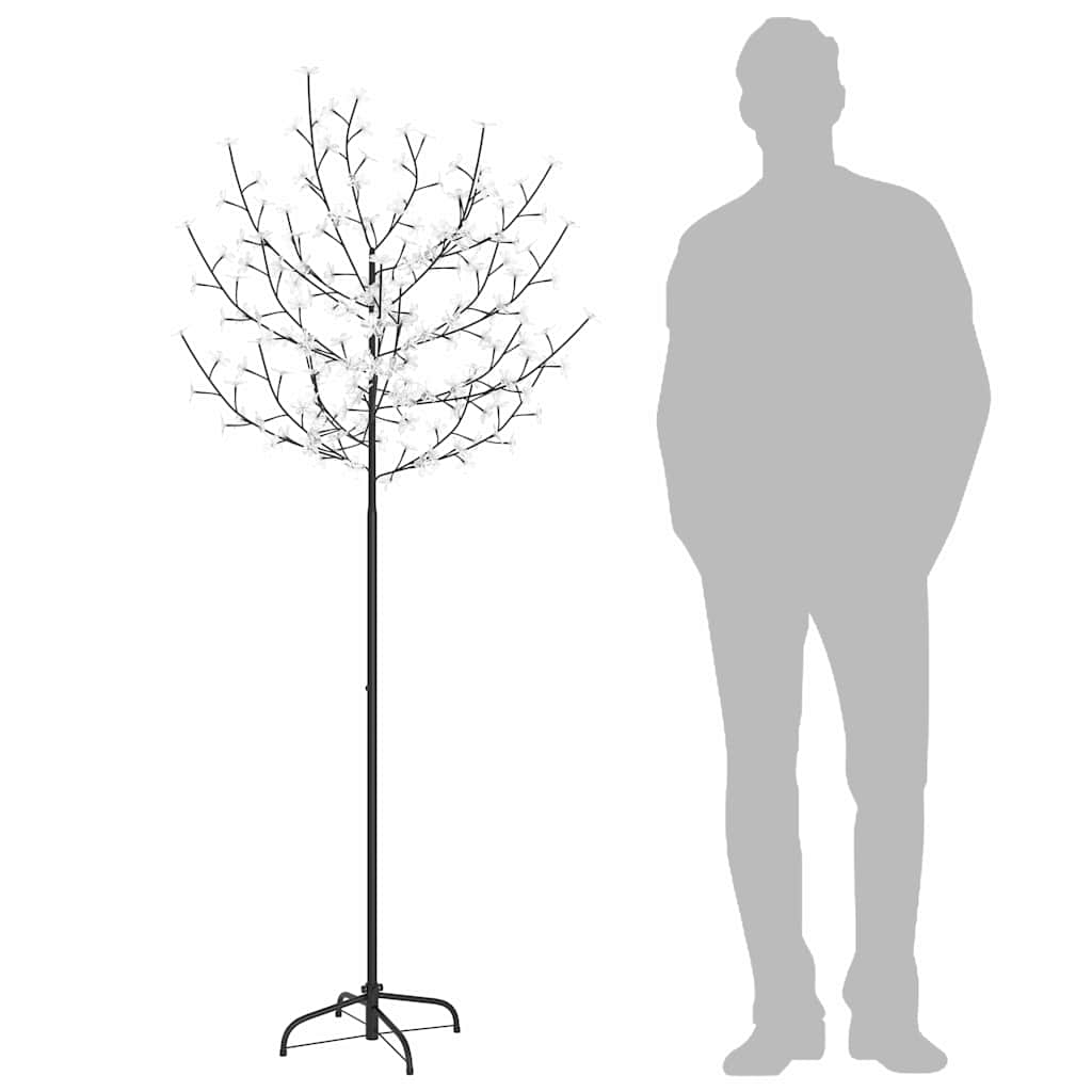 vidaXL Christmas Tree 200 LEDs Warm White Light Cherry Blossom 180 cm