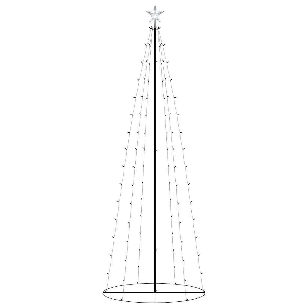 vidaXL Christmas Cone Tree Warm White 100 LEDs Decoration 70x180 cm