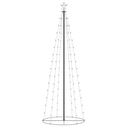 vidaXL Christmas Cone Tree Warm White 100 LEDs Decoration 70x180 cm