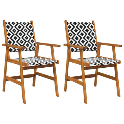316249 vidaXL Garden Chairs 2 pcs Solid Acacia Wood
