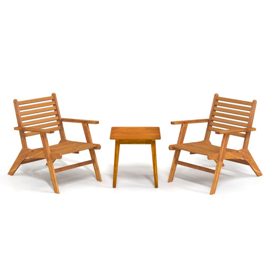 vidaXL Bistro Set | Brown | Solid acacia wood | Medium |  Collapsible