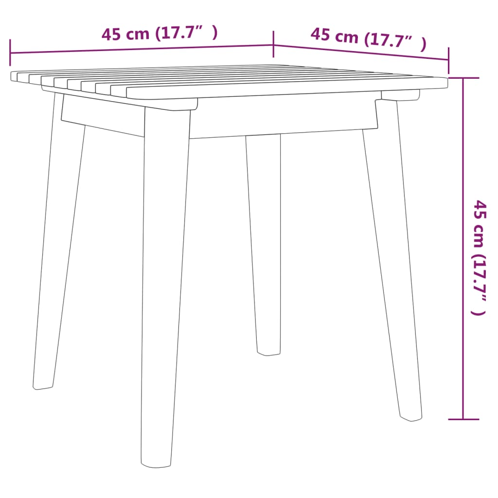 vidaXL Bistro Set | Brown | Solid acacia wood | Medium |  Collapsible