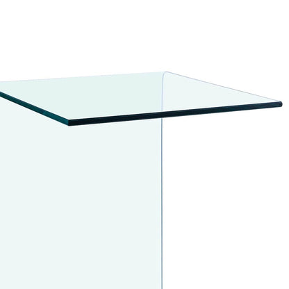 vidaXL Side Table | Clear | Tempered glass | 40x40x60 cm | Tough | Side Table