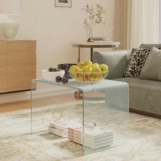 vidaXL Side Table | Clear | Tempered glass | 40x40x60 cm | Tough | Side Table