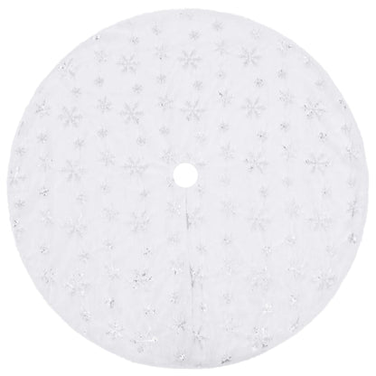 vidaXL Christmas Tree Skirt | White | Faux fur | Diameter 122 cm