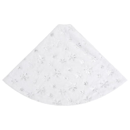 vidaXL Christmas Tree Skirt | White | Faux fur | Diameter 122 cm