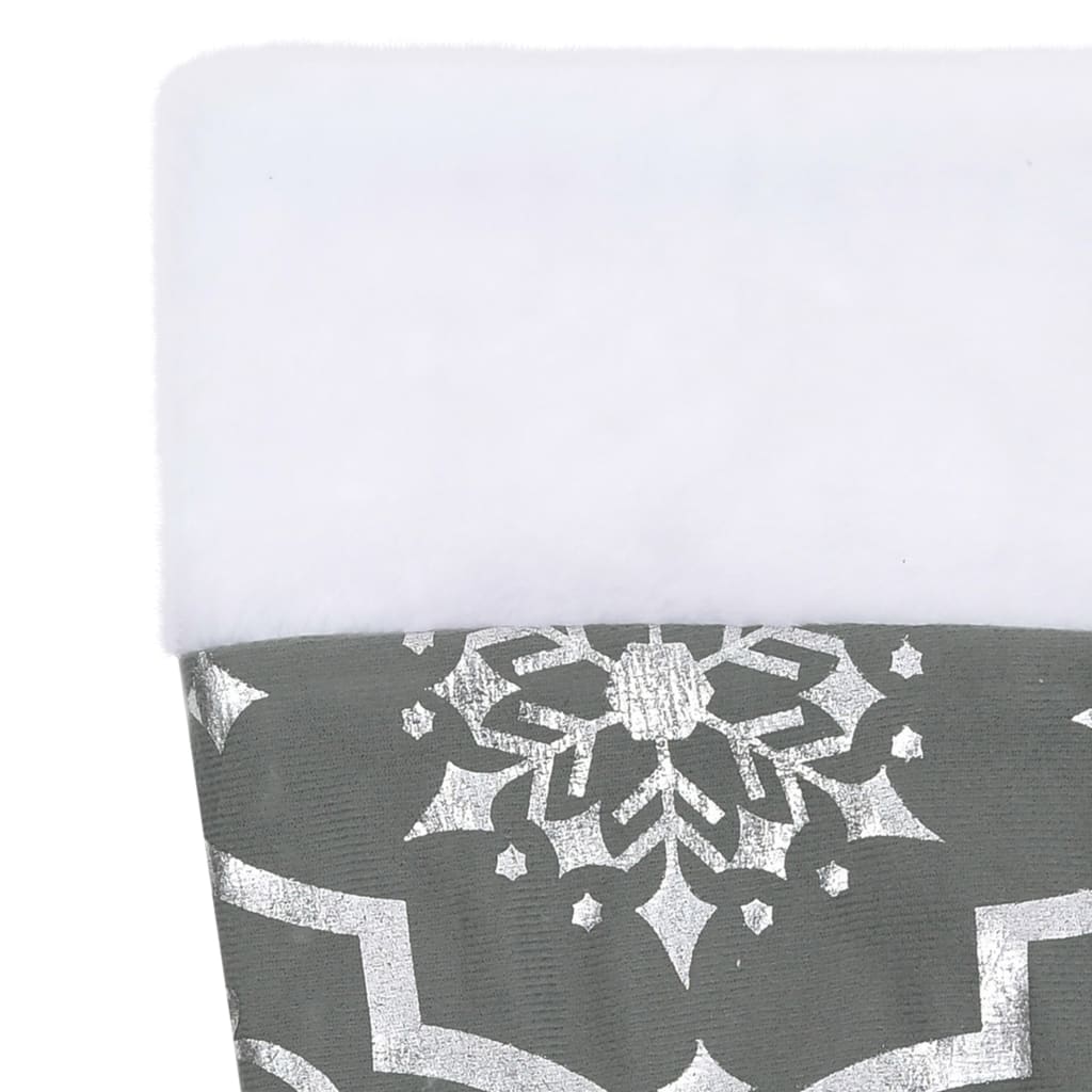 vidaXL Christmas Tree Skirt | Grey | Polyester | Large | Collapsible