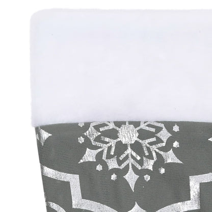 vidaXL Christmas Tree Skirt | Grey | Polyester | Large | Collapsible