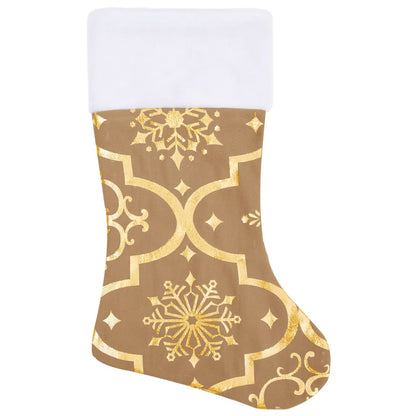 vidaXL Luxury Christmas Tree Skirt with Sock Yellow 150 cm Fabric