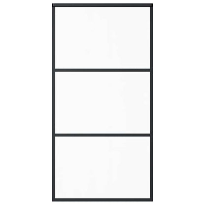 vidaXL Sliding Door ESG Glass and Aluminium 102x205 cm Black