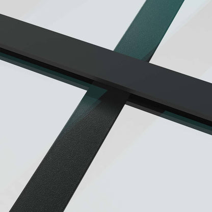 vidaXL Sliding Door ESG Glass and Aluminium 76x205 cm Black