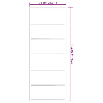vidaXL Sliding Door ESG Glass and Aluminium 76x205 cm Black