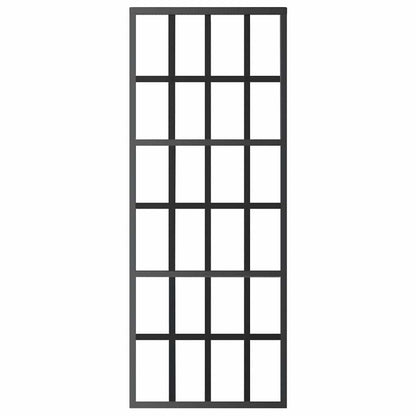 vidaXL Sliding Door ESG Glass and Aluminium 76x205 cm Black