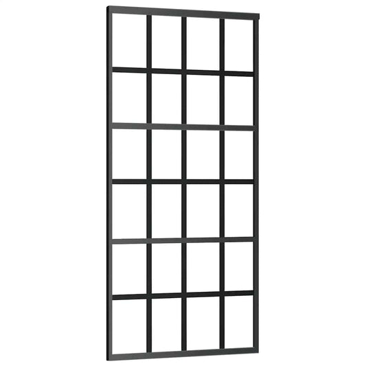 151021 vidaXL Sliding Door ESG Glass and Aluminium 90x205 cm Black