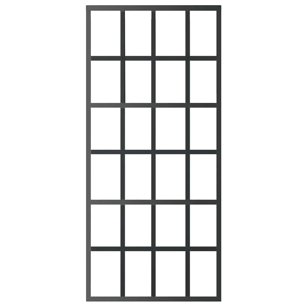 vidaXL Sliding Door ESG Glass and Aluminium 90x205 cm Black