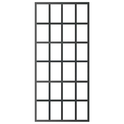 vidaXL Sliding Door ESG Glass and Aluminium 90x205 cm Black